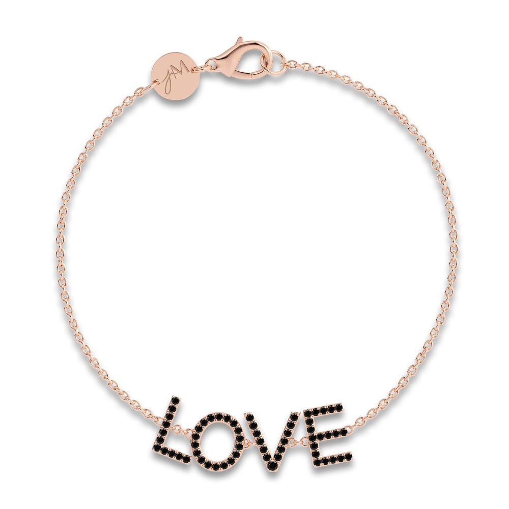 Juliette Maison Black Diamond Station Name Bracelet 1-1/8 ct tw Round 10K Rose Gold AGLejckU Juliette Maison Black Diamond Station Name Bracelet 1-1/8 ct tw Round 10K Rose Gold AGLejckU