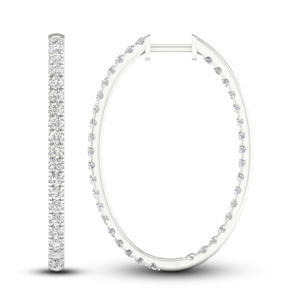 Lab-Created Diamond Earrings 2 ct tw Round 14K White Gold AGiarDJ9 Lab-Created Diamond Earrings 2 ct tw Round 14K White Gold AGiarDJ9