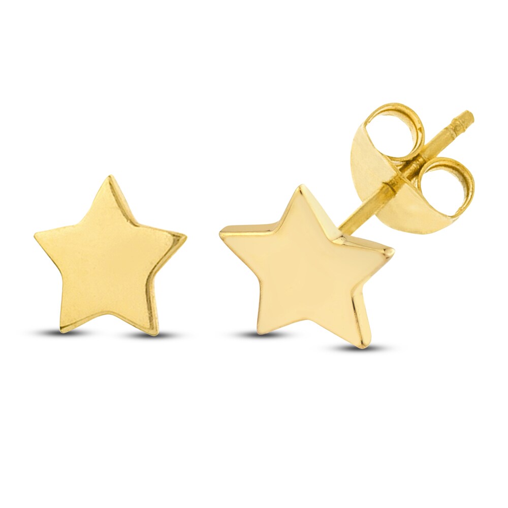 Star Stud Earrings 14K Yellow Gold AQ7T5JLV Star Stud Earrings 14K Yellow Gold AQ7T5JLV