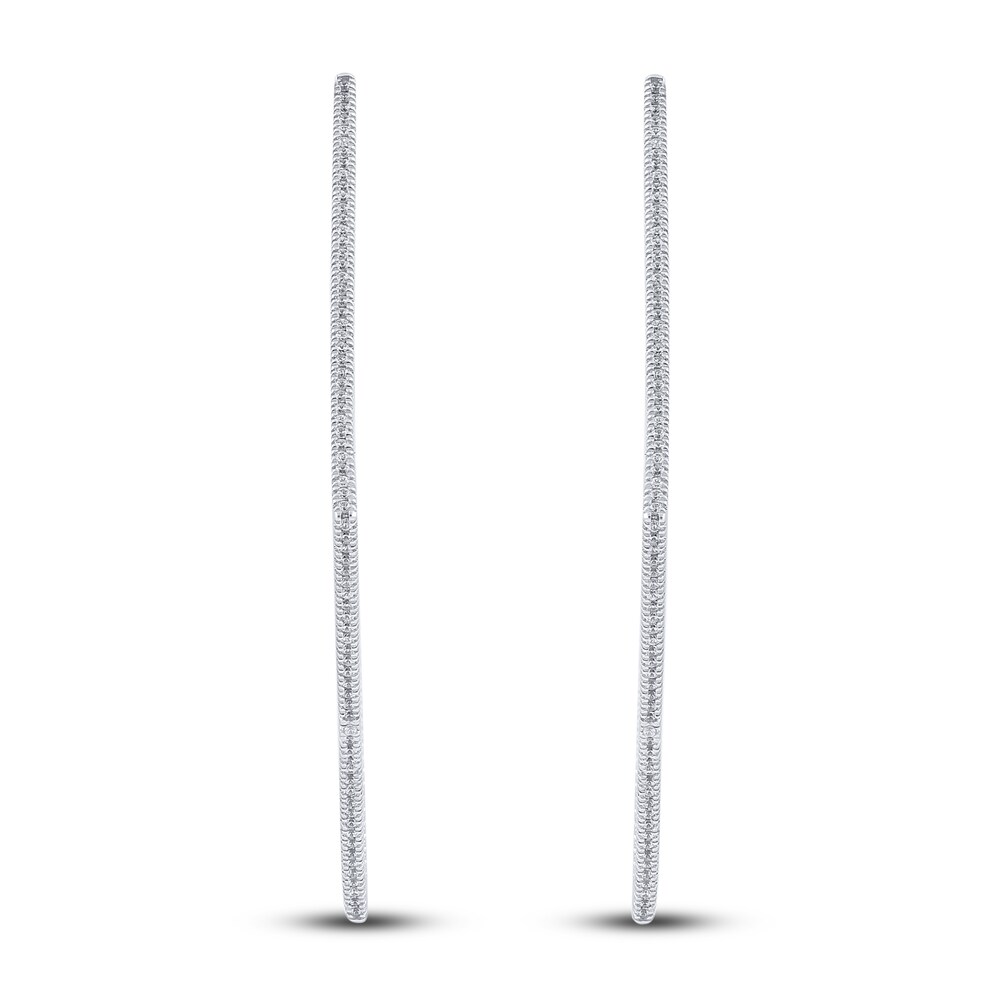 Diamond Square Hoop Earrings 1 ct tw Round 14K White Gold AeT1Yg3J Diamond Square Hoop Earrings 1 ct tw Round 14K White Gold AeT1Yg3J