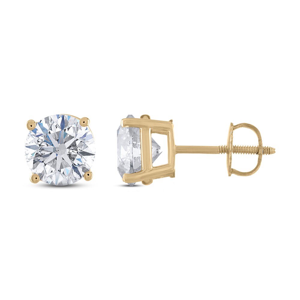 Diamond Solitaire Stud Earrings 1 ct tw Round 14K Yellow Gold (I1/I) Aedg8MxR Diamond Solitaire Stud Earrings 1 ct tw Round 14K Yellow Gold (I1/I) Aedg8MxR