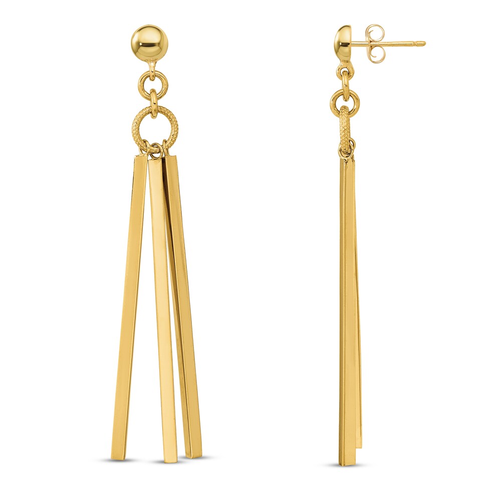 3-Bar Dangle Earrings 14K Yellow Gold AlW9du9d 3-Bar Dangle Earrings 14K Yellow Gold AlW9du9d