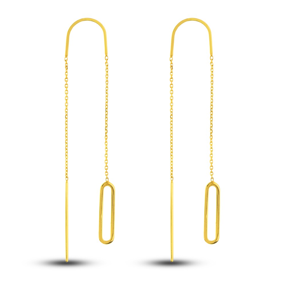 Paper Clip Threader Earrings 14K Yellow Gold AqXvv5fZ Paper Clip Threader Earrings 14K Yellow Gold AqXvv5fZ