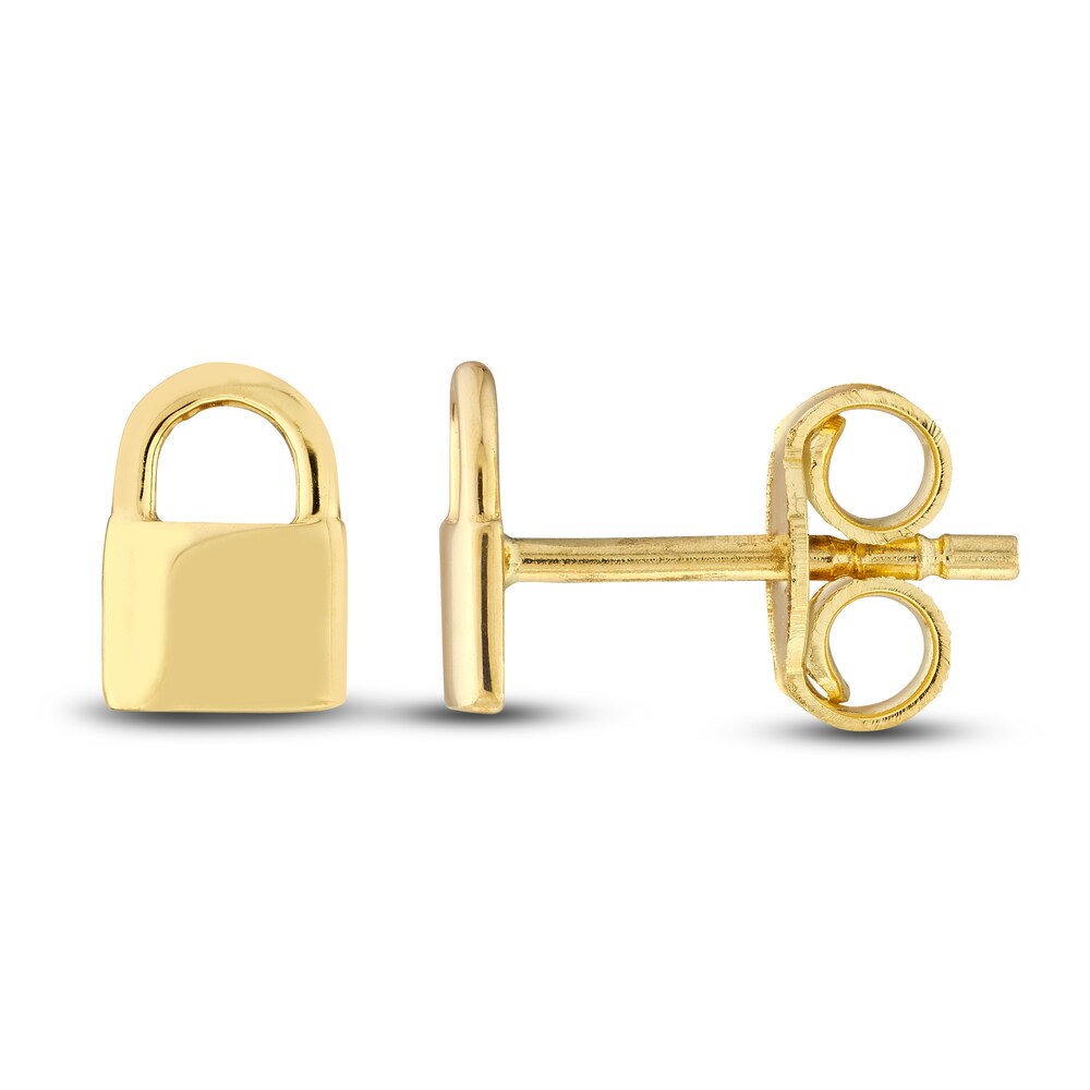 Padlock Stud Earrings 14K Yellow Gold B6nDYQzQ Padlock Stud Earrings 14K Yellow Gold B6nDYQzQ