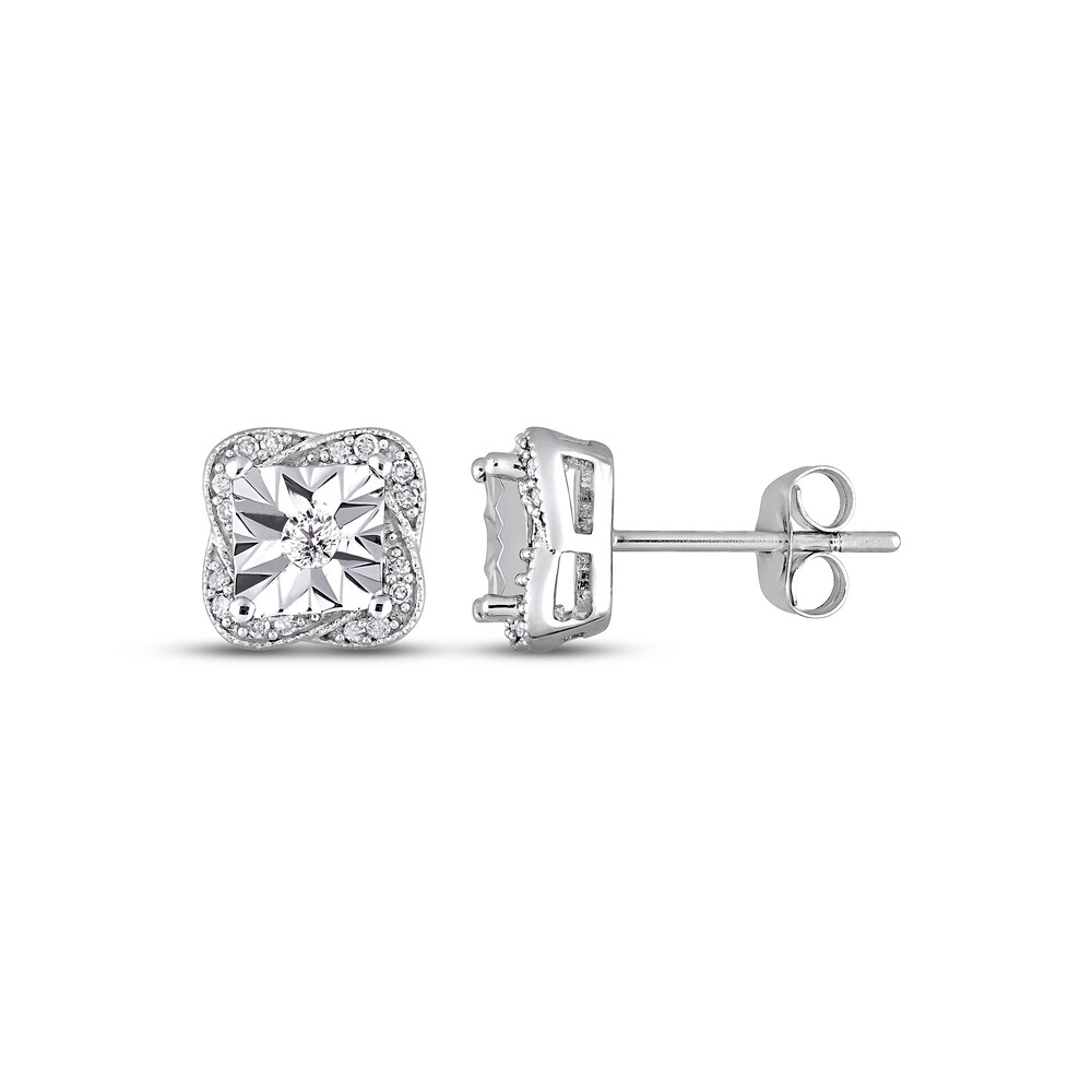 Diamond Stud Earrings 1/6 ct tw Round 10K White Gold BgTFV2Xd Diamond Stud Earrings 1/6 ct tw Round 10K White Gold BgTFV2Xd
