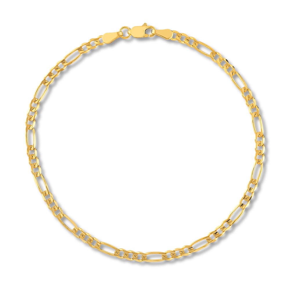 Figaro Chain Bracelet 14K Yellow Gold 8" Bhxc1Fl9 Figaro Chain Bracelet 14K Yellow Gold 8" Bhxc1Fl9