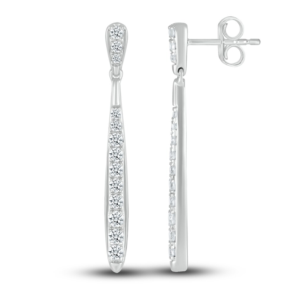 Diamond Drop Earrings 3/8 ct tw Round 10K White Gold BiJUvyAm Diamond Drop Earrings 3/8 ct tw Round 10K White Gold BiJUvyAm