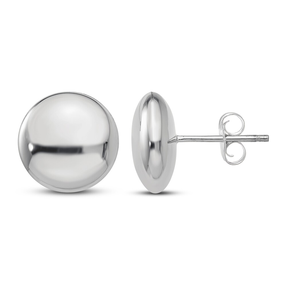 Button Stud Earrings 14K White Gold BiUGNWxO Button Stud Earrings 14K White Gold BiUGNWxO