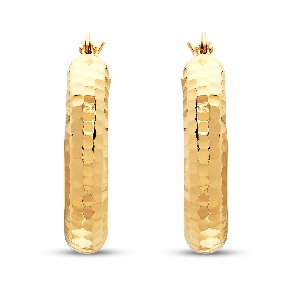 Round Hoop Earrings 14K Yellow Gold BlO8hXYR Round Hoop Earrings 14K Yellow Gold BlO8hXYR