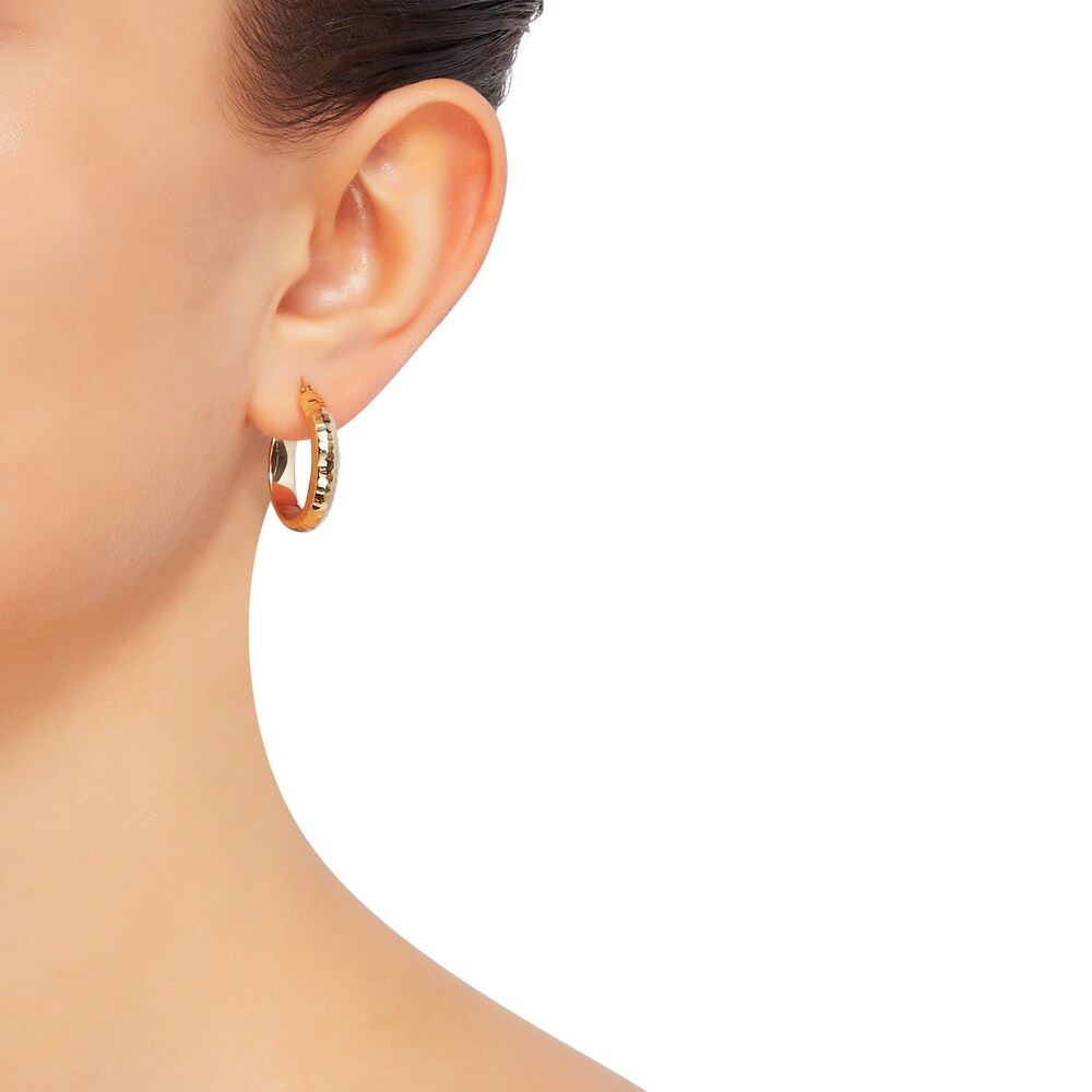 Round Hoop Earrings 14K Yellow Gold BlO8hXYR Round Hoop Earrings 14K Yellow Gold BlO8hXYR