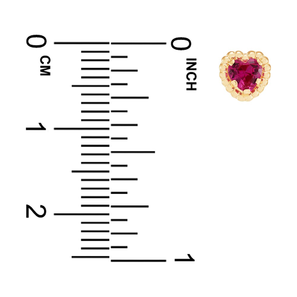 Children\'s Lab-Created Ruby Stud Earrings 14K Yellow Gold BtOwsYNp Children\'s Lab-Created Ruby Stud Earrings 14K Yellow Gold BtOwsYNp