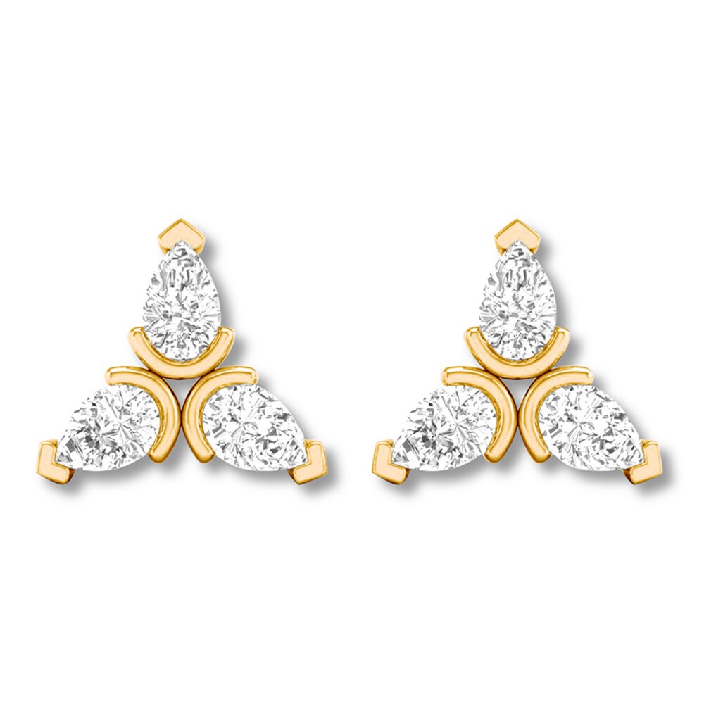 Diamond Earrings 1/2 ct tw Pear-shaped 14K Yellow Gold BwV9mBNi Diamond Earrings 1/2 ct tw Pear-shaped 14K Yellow Gold BwV9mBNi