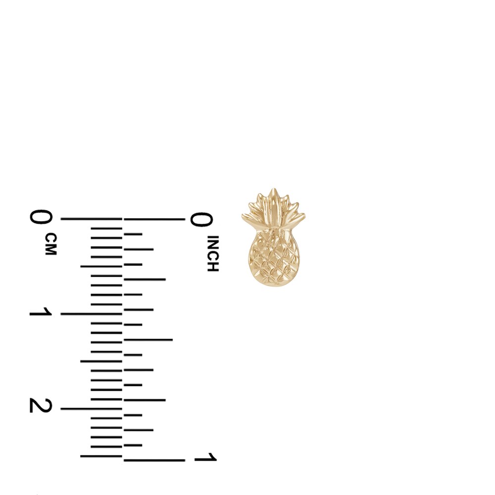 Pineapple Button Stud Earrings 14K Yellow Gold Bz1CTACv Pineapple Button Stud Earrings 14K Yellow Gold Bz1CTACv