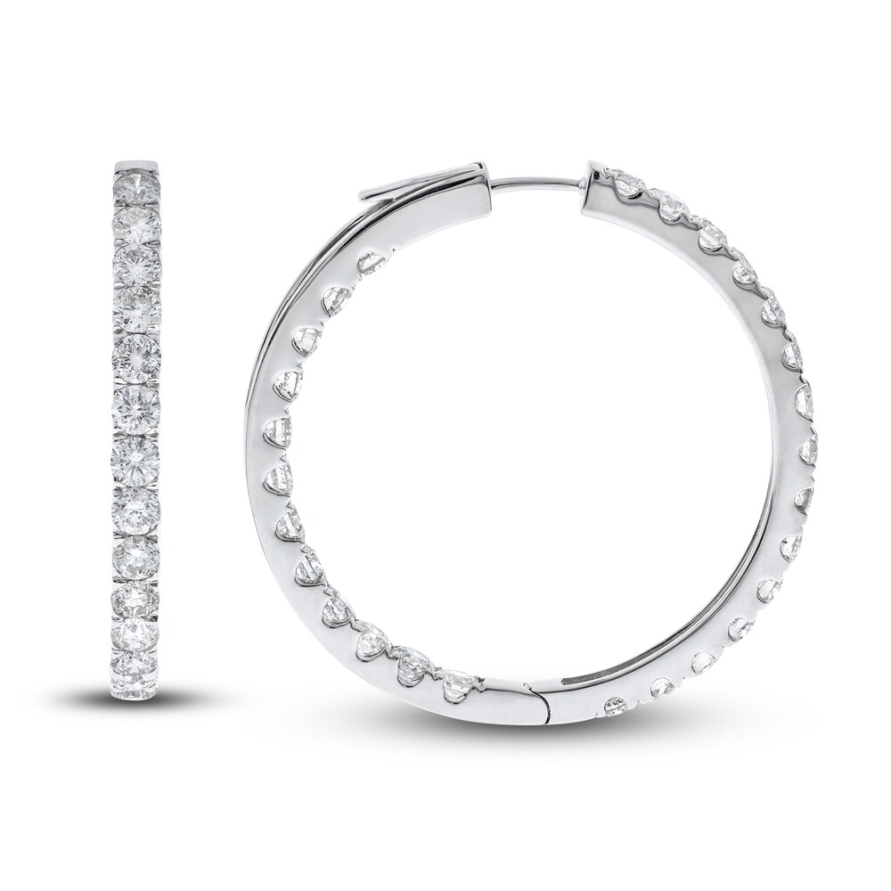 Diamond Hoop Earrings 8-1/2 ct tw Round 14K White Gold C3cq5i8a Diamond Hoop Earrings 8-1/2 ct tw Round 14K White Gold C3cq5i8a