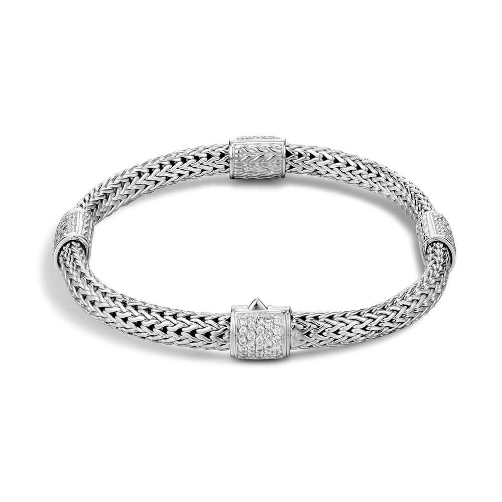 John Hardy Classic Chain 5MM Bracelet in Silver with Diamonds, Large C8zBAEuV John Hardy Classic Chain 5MM Bracelet in Silver with Diamonds, Large C8zBAEuV