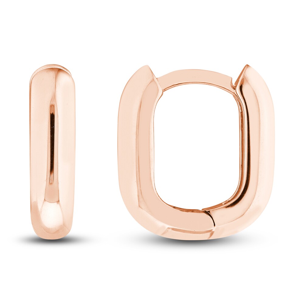 Huggie Earrings 14K Rose Gold 12mm CKmHF6iY Huggie Earrings 14K Rose Gold 12mm CKmHF6iY