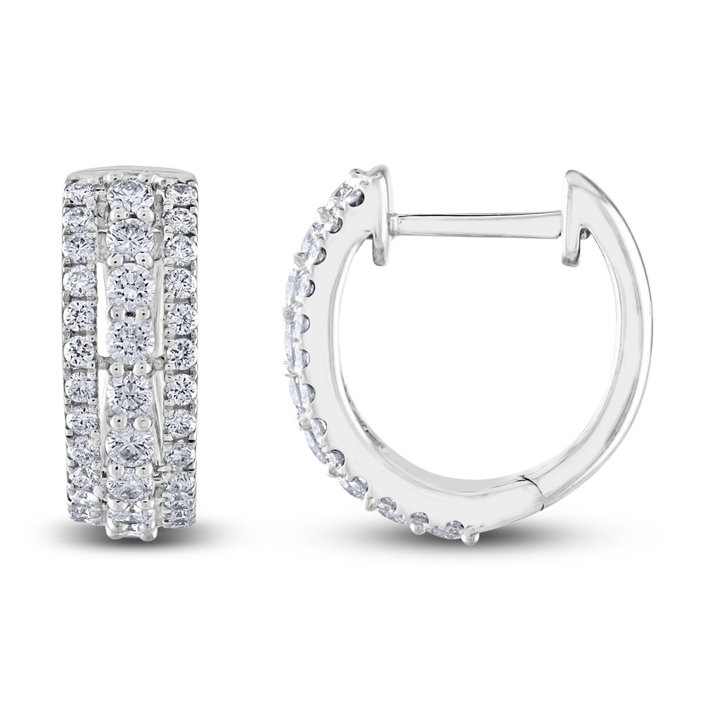 Diamond Hoop Earrings 1/2 ct tw Round 10K White Gold Ct7uVE5u Diamond Hoop Earrings 1/2 ct tw Round 10K White Gold Ct7uVE5u