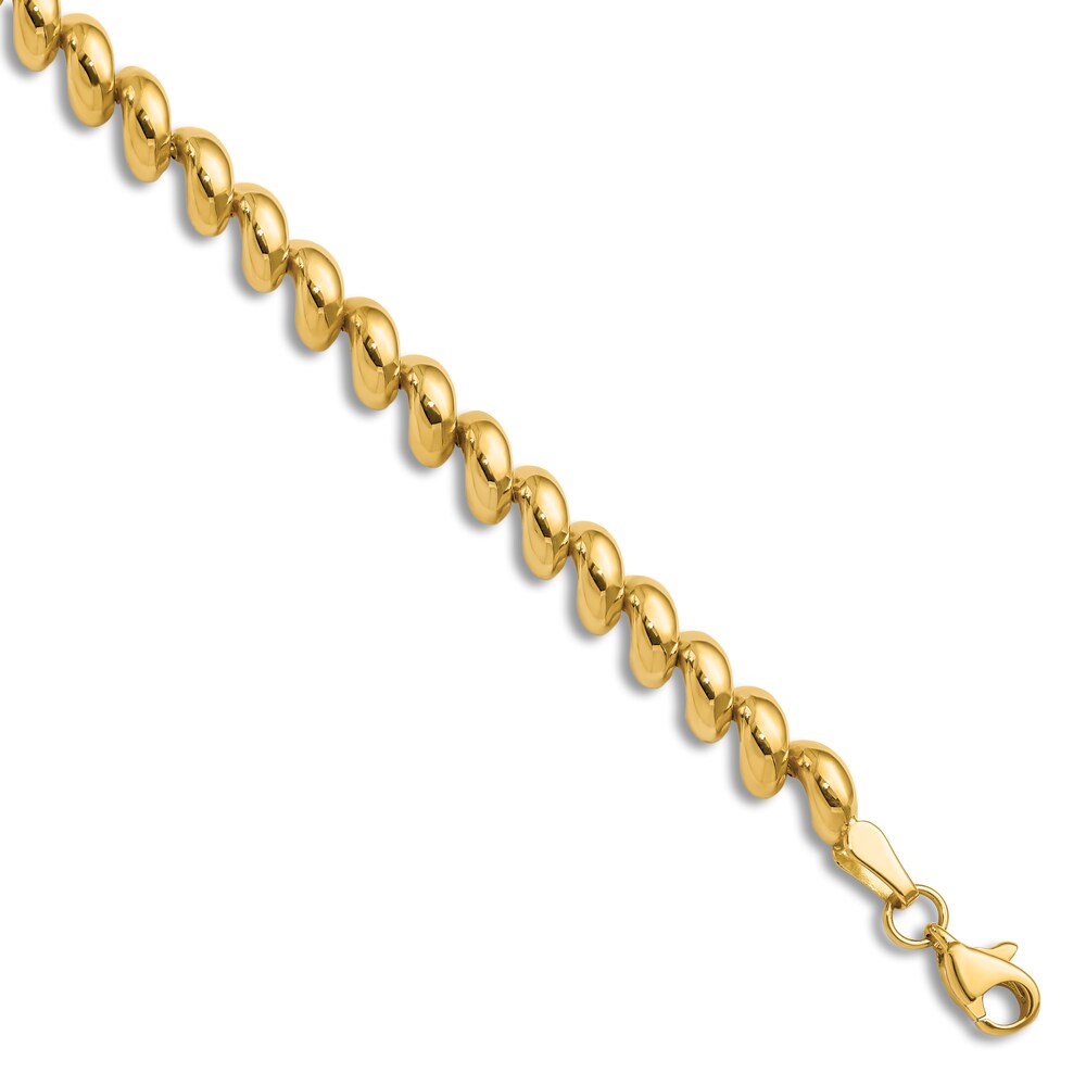 San Marco Chain Bracelet 14K Yellow Gold 7.5" DNT1OAdH San Marco Chain Bracelet 14K Yellow Gold 7.5" DNT1OAdH