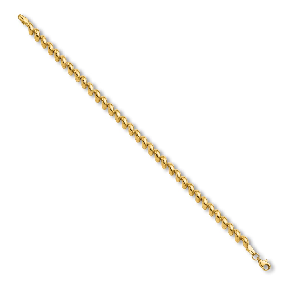 San Marco Chain Bracelet 14K Yellow Gold 7.5\" DNT1OAdH San Marco Chain Bracelet 14K Yellow Gold 7.5\" DNT1OAdH