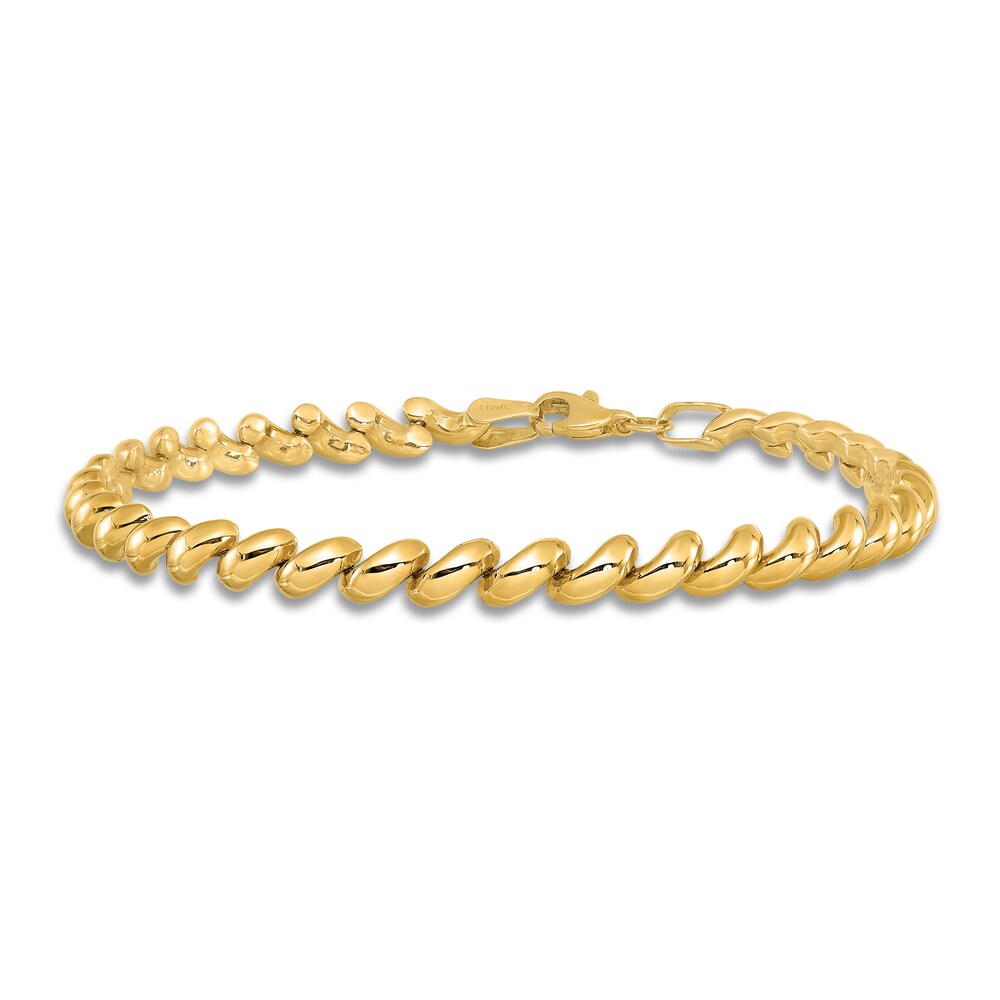 San Marco Chain Bracelet 14K Yellow Gold 7.5\" DNT1OAdH San Marco Chain Bracelet 14K Yellow Gold 7.5\" DNT1OAdH
