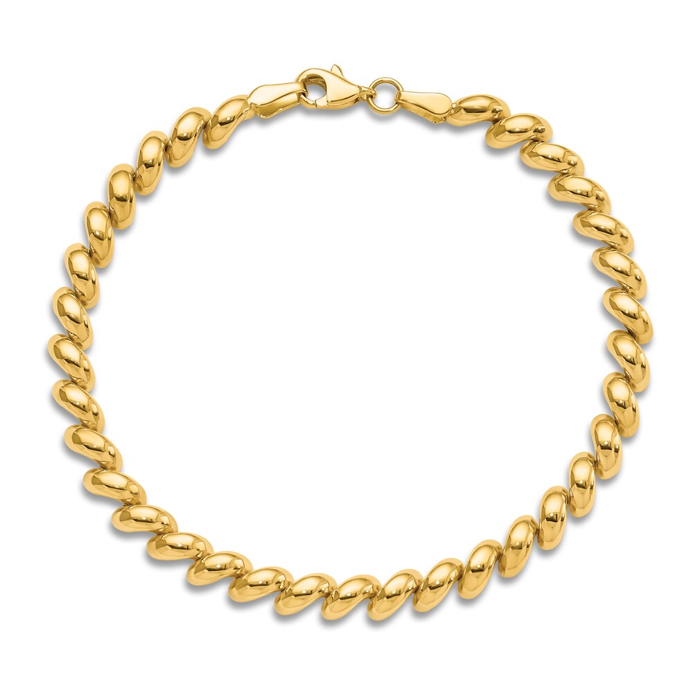 San Marco Chain Bracelet 14K Yellow Gold 7.5\" DNT1OAdH San Marco Chain Bracelet 14K Yellow Gold 7.5\" DNT1OAdH
