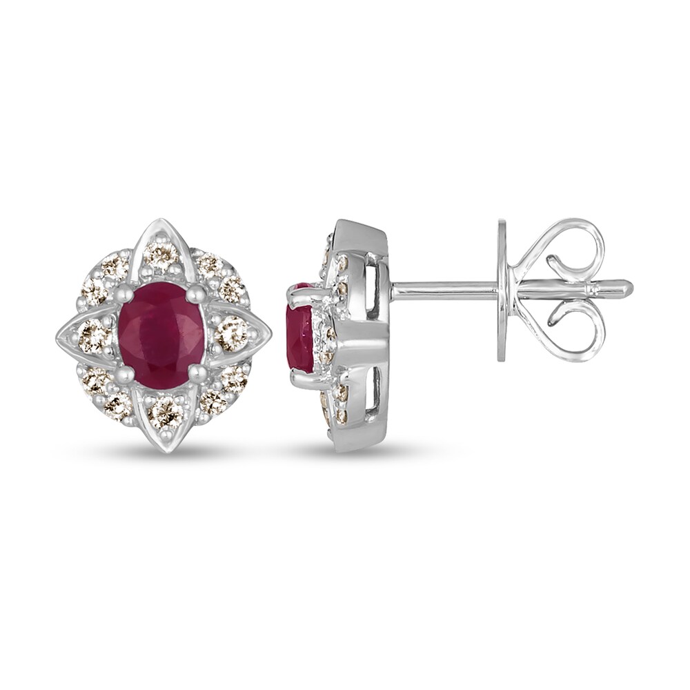 Le Vian Natural Ruby Earrings 1/4 ct tw Diamonds 14K Vanilla Gold DT0hsRxM Le Vian Natural Ruby Earrings 1/4 ct tw Diamonds 14K Vanilla Gold DT0hsRxM