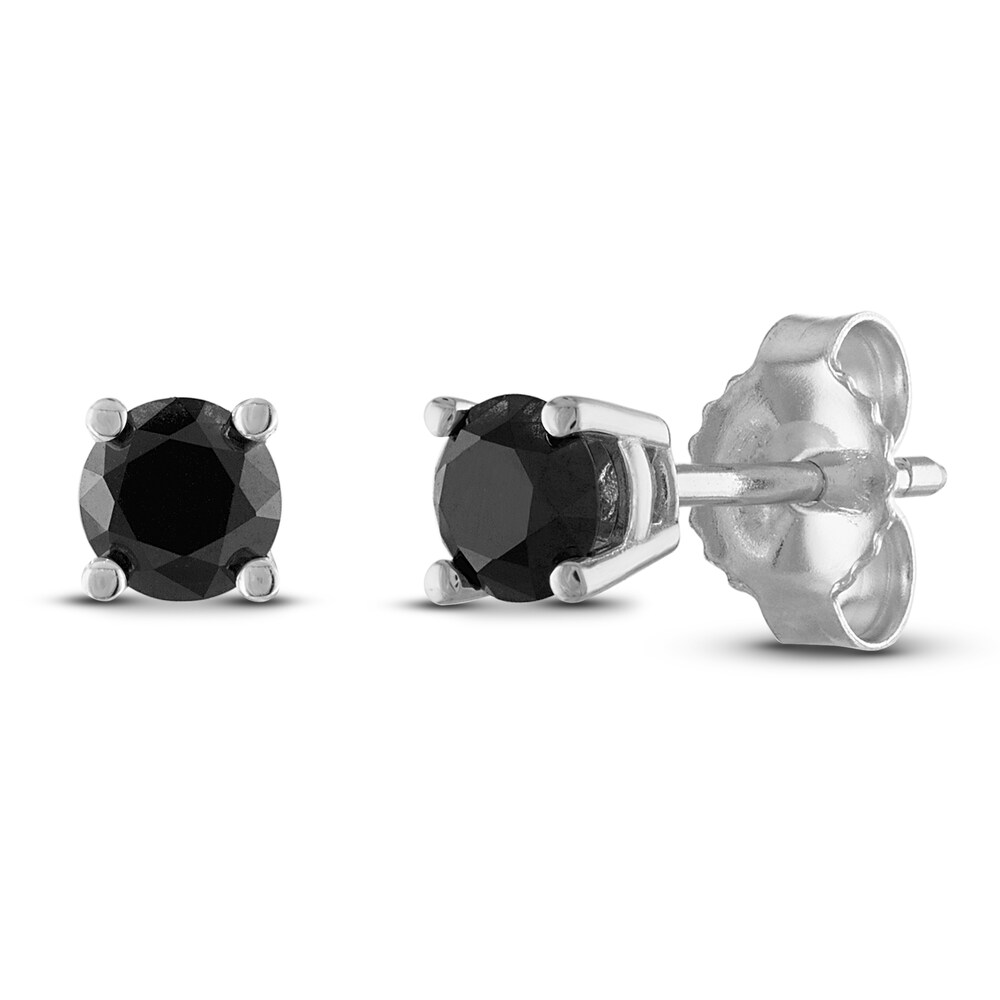 Black Diamond Solitaire Stud Earrings 1/2 ct tw Round 10K White Gold DUSY7jVV Black Diamond Solitaire Stud Earrings 1/2 ct tw Round 10K White Gold DUSY7jVV