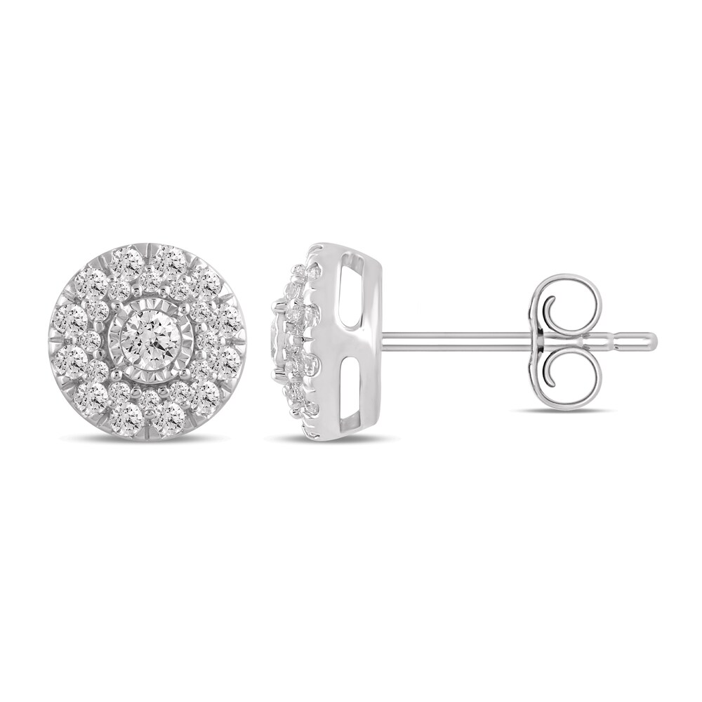 Diamond Stud Earrings 1/2 ct tw Round 10K White Gold Dm0NKfT3 Diamond Stud Earrings 1/2 ct tw Round 10K White Gold Dm0NKfT3