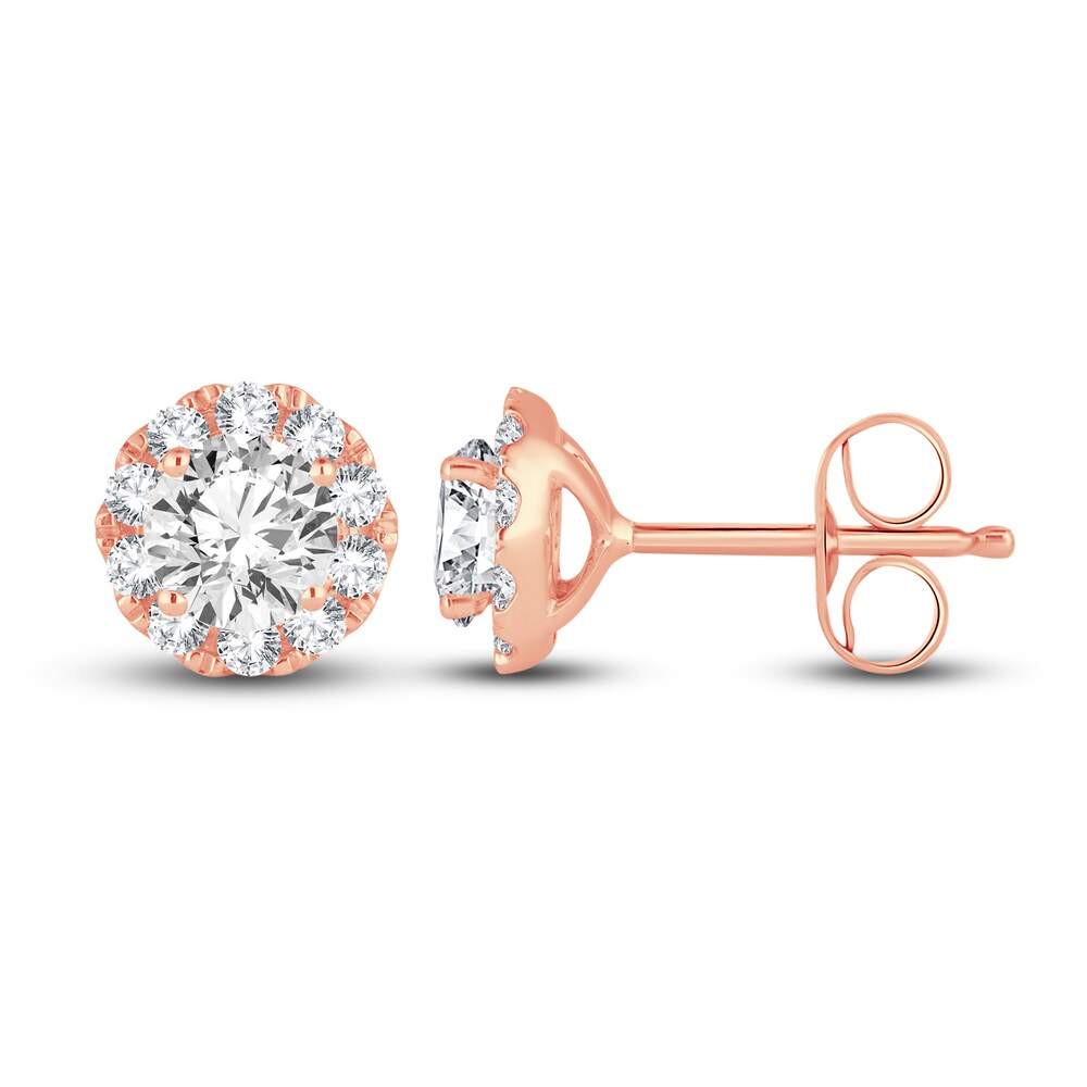 Diamond Stud Earrings 1 ct tw Round 14K Rose Gold E2u7EC15 Diamond Stud Earrings 1 ct tw Round 14K Rose Gold E2u7EC15