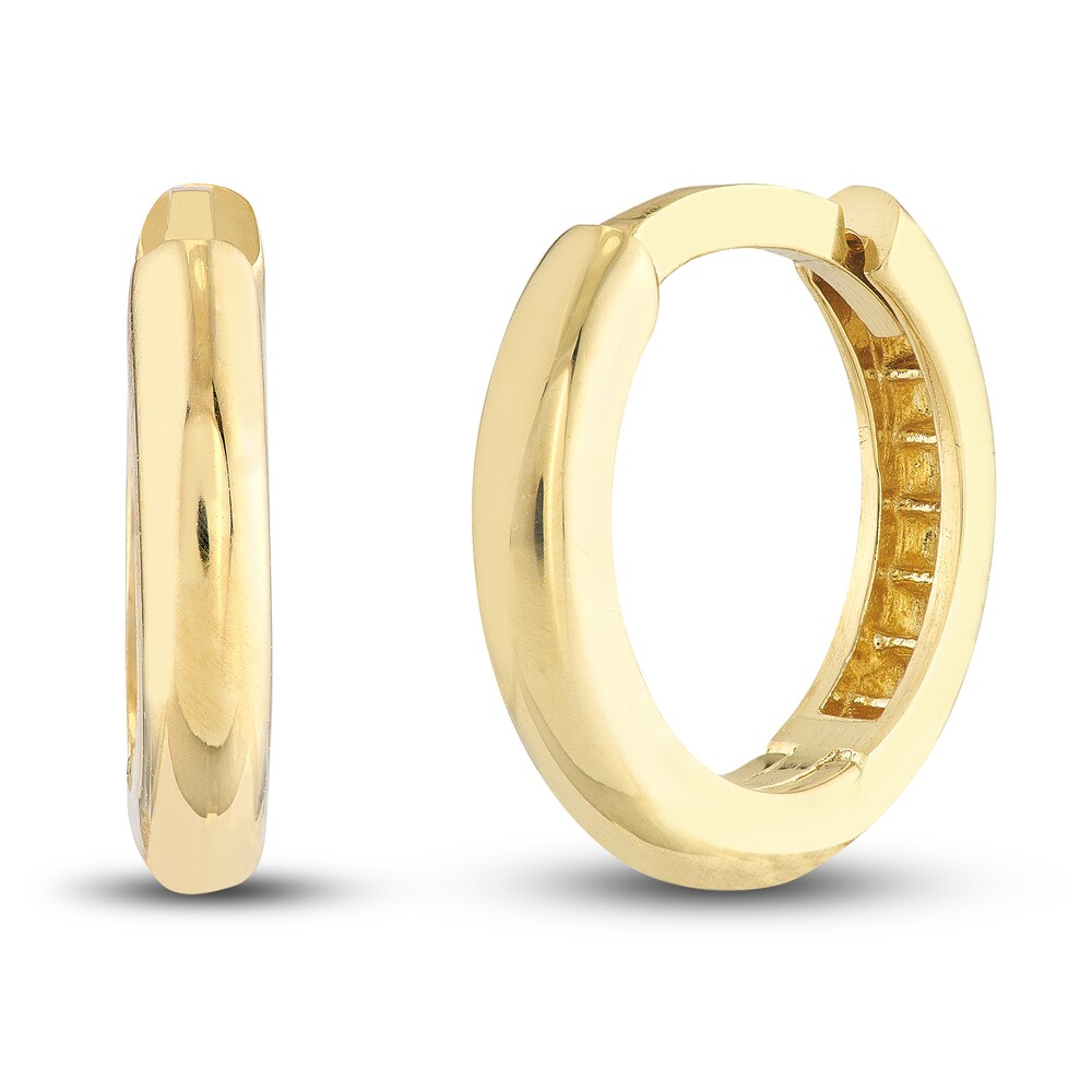 Polished Round Huggie Earrings 14K Yellow Gold 11.5mm E4GsXGj4 Polished Round Huggie Earrings 14K Yellow Gold 11.5mm E4GsXGj4