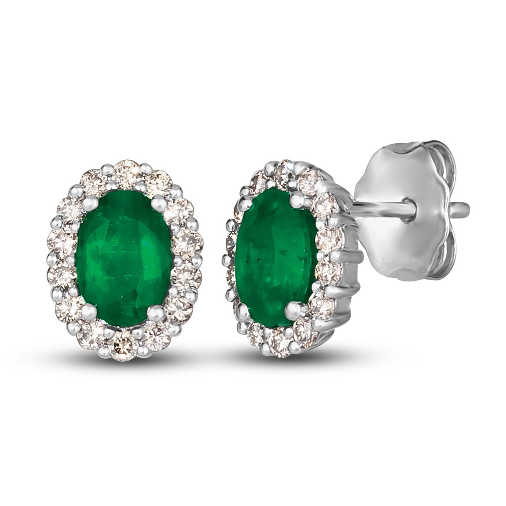 Le Vian Natural Emerald Stud Earrings 1/4 ct tw Diamonds 14K Vanilla Gold EMi0bx0W Le Vian Natural Emerald Stud Earrings 1/4 ct tw Diamonds 14K Vanilla Gold EMi0bx0W