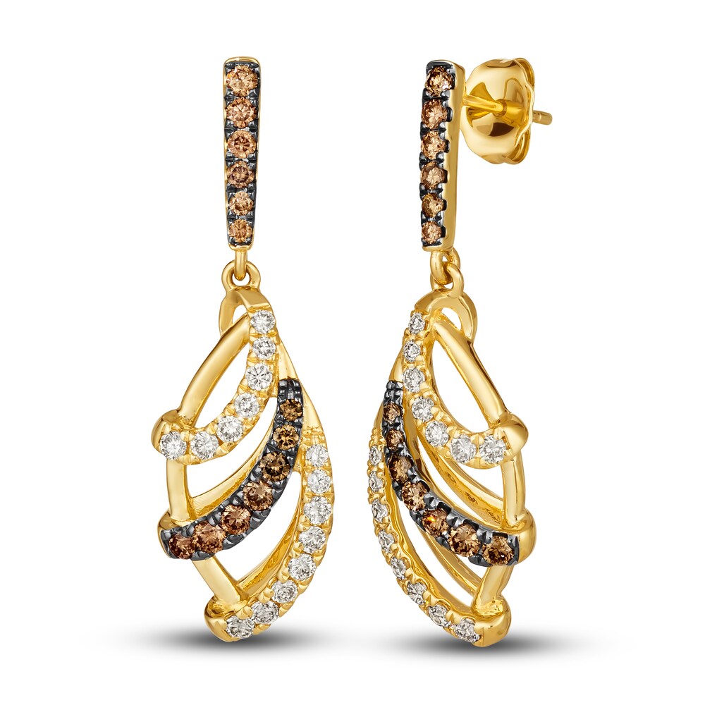 Le Vian Diamond Earrings 1 ct tw Round 14K Honey Gold EQgEnytn Le Vian Diamond Earrings 1 ct tw Round 14K Honey Gold EQgEnytn
