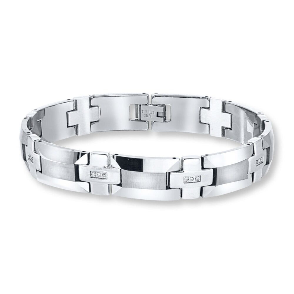 Men's Bracelet 1/8 ct tw Diamonds Tungsten 8.75" Length EZSTcZv0 Men's Bracelet 1/8 ct tw Diamonds Tungsten 8.75" Length EZSTcZv0
