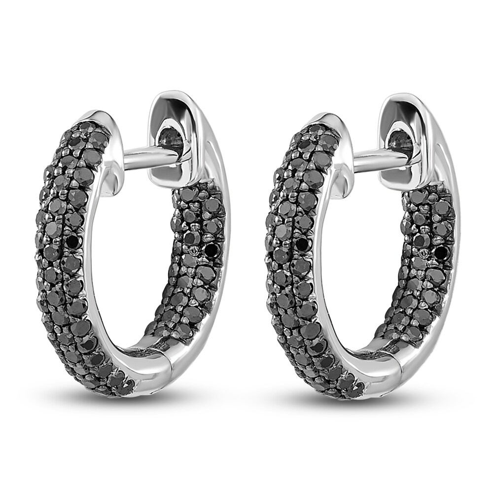 Diamond Hoop Earrings 3/8 ct tw Round 14K White Gold Ebm7B0cS Diamond Hoop Earrings 3/8 ct tw Round 14K White Gold Ebm7B0cS