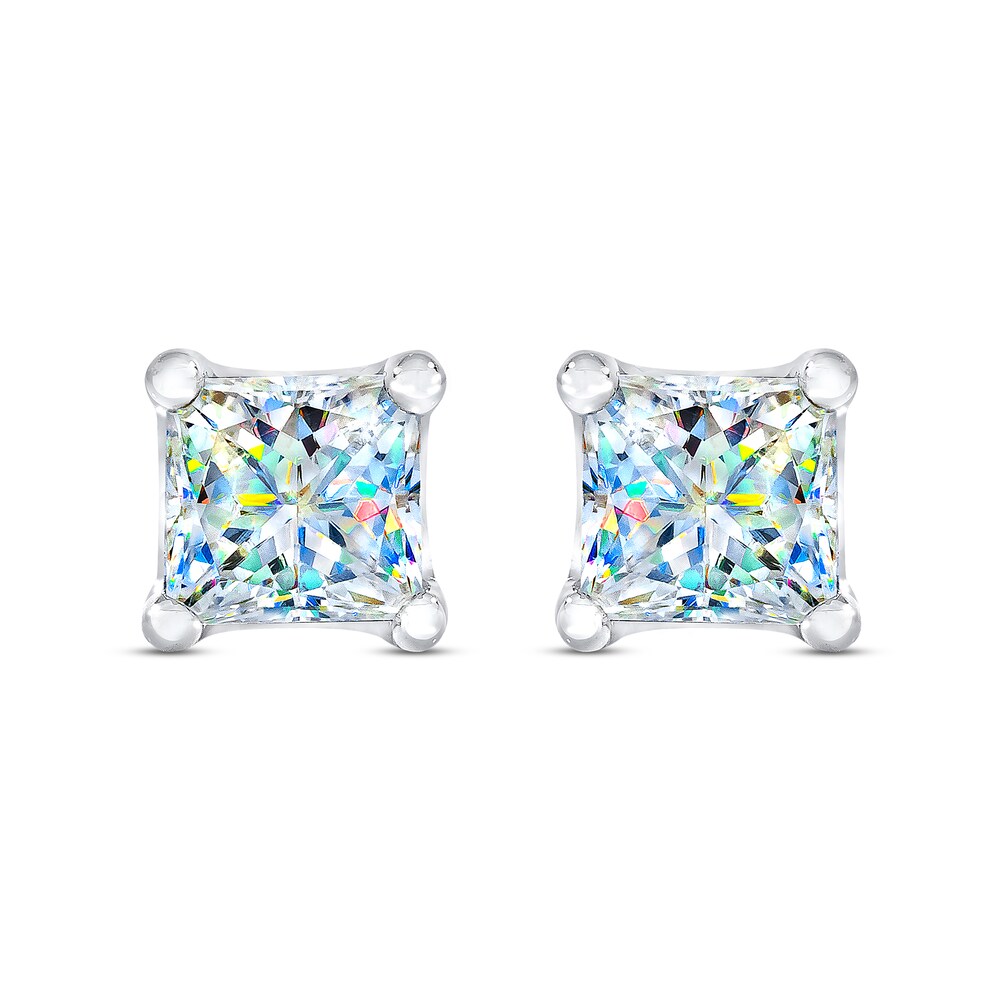 THE LEO First Light Diamond Solitaire Stud Earrings 1/4 ct tw Princess 14K White Gold (I1/I) El2VwJaQ