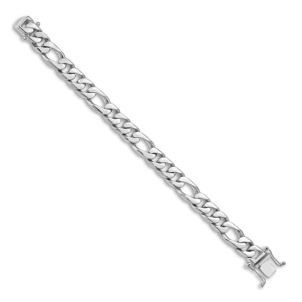 Men\'s Figaro Link Bracelet 14K White Gold 10mm 8\" EuOwbAVC Men\'s Figaro Link Bracelet 14K White Gold 10mm 8\" EuOwbAVC