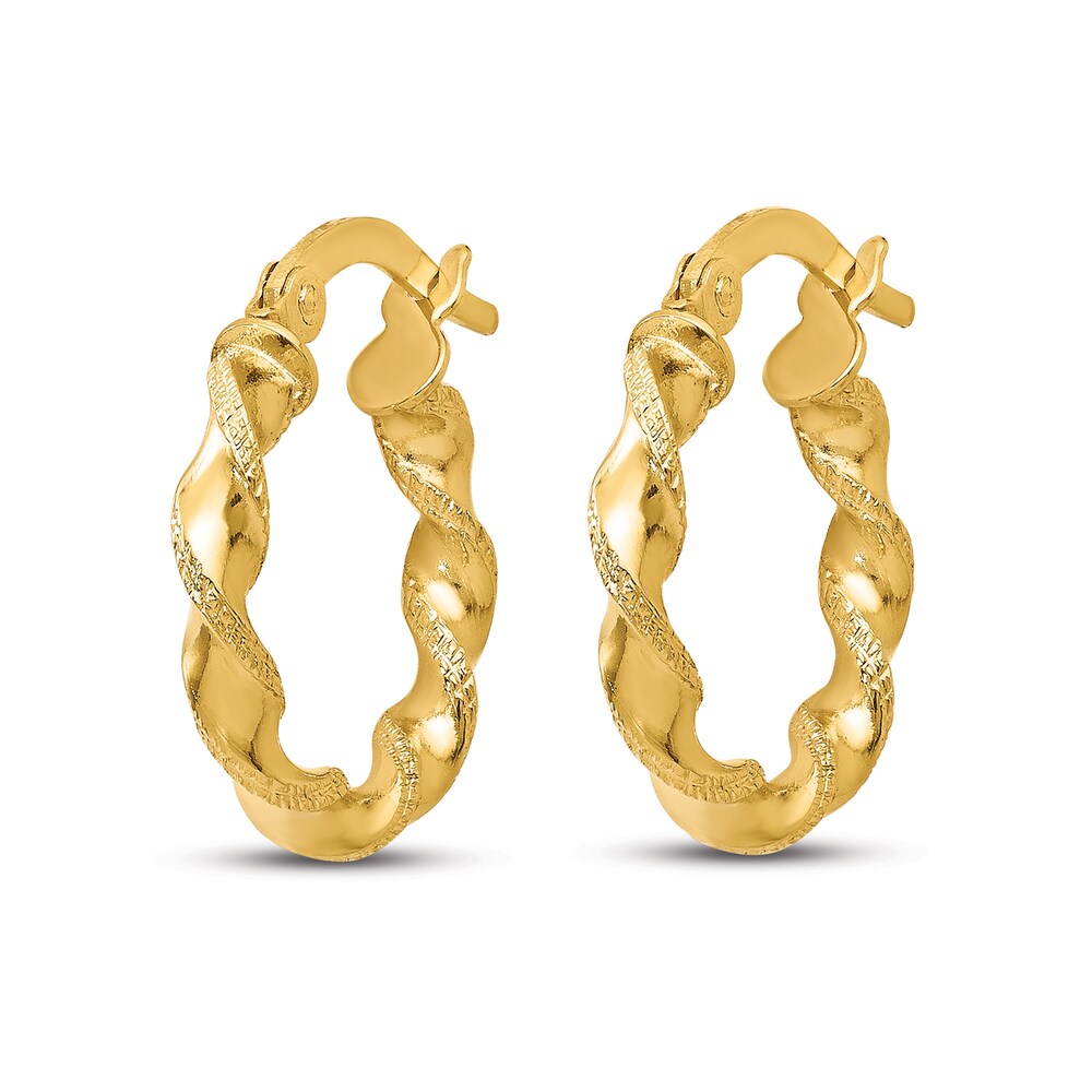 Twisted Hoop Earrings 14K Yellow Gold F2tA2OCc Twisted Hoop Earrings 14K Yellow Gold F2tA2OCc