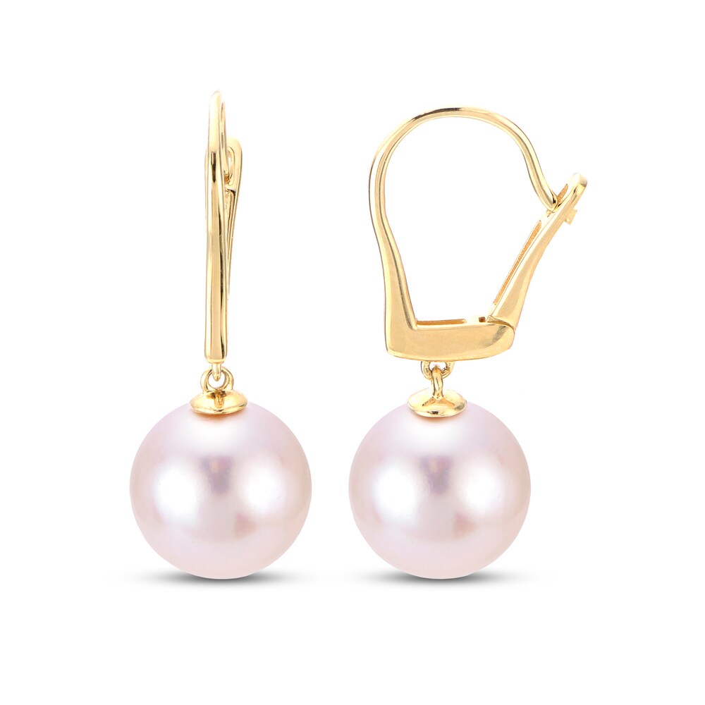Cultured Freshwater Pearl Drop Earrings 14K Yellow Gold F3UaNbhb Cultured Freshwater Pearl Drop Earrings 14K Yellow Gold F3UaNbhb