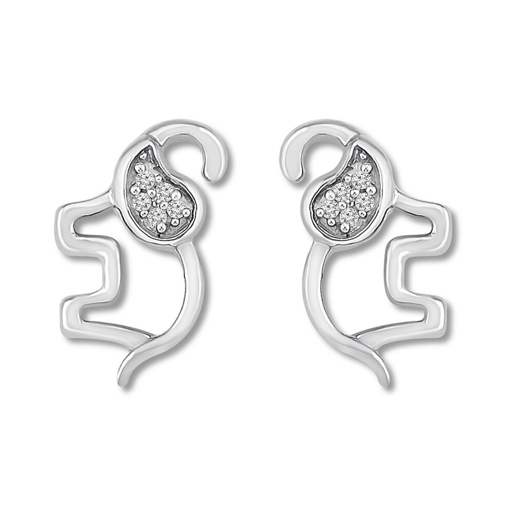 Elephant Earrings Diamond Accents Sterling Silver F7uWOUbg Elephant Earrings Diamond Accents Sterling Silver F7uWOUbg