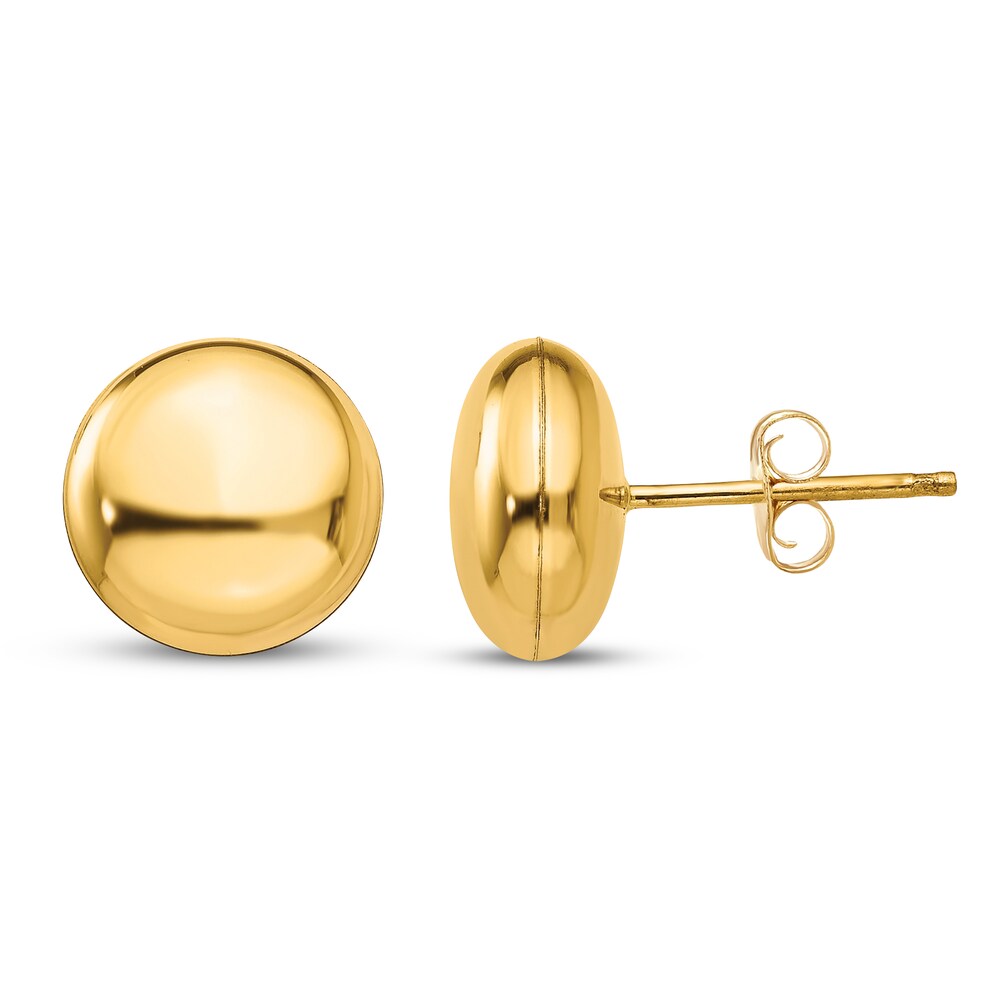 Button Stud Earrings 14K Yellow Gold FAbN2rqE Button Stud Earrings 14K Yellow Gold FAbN2rqE