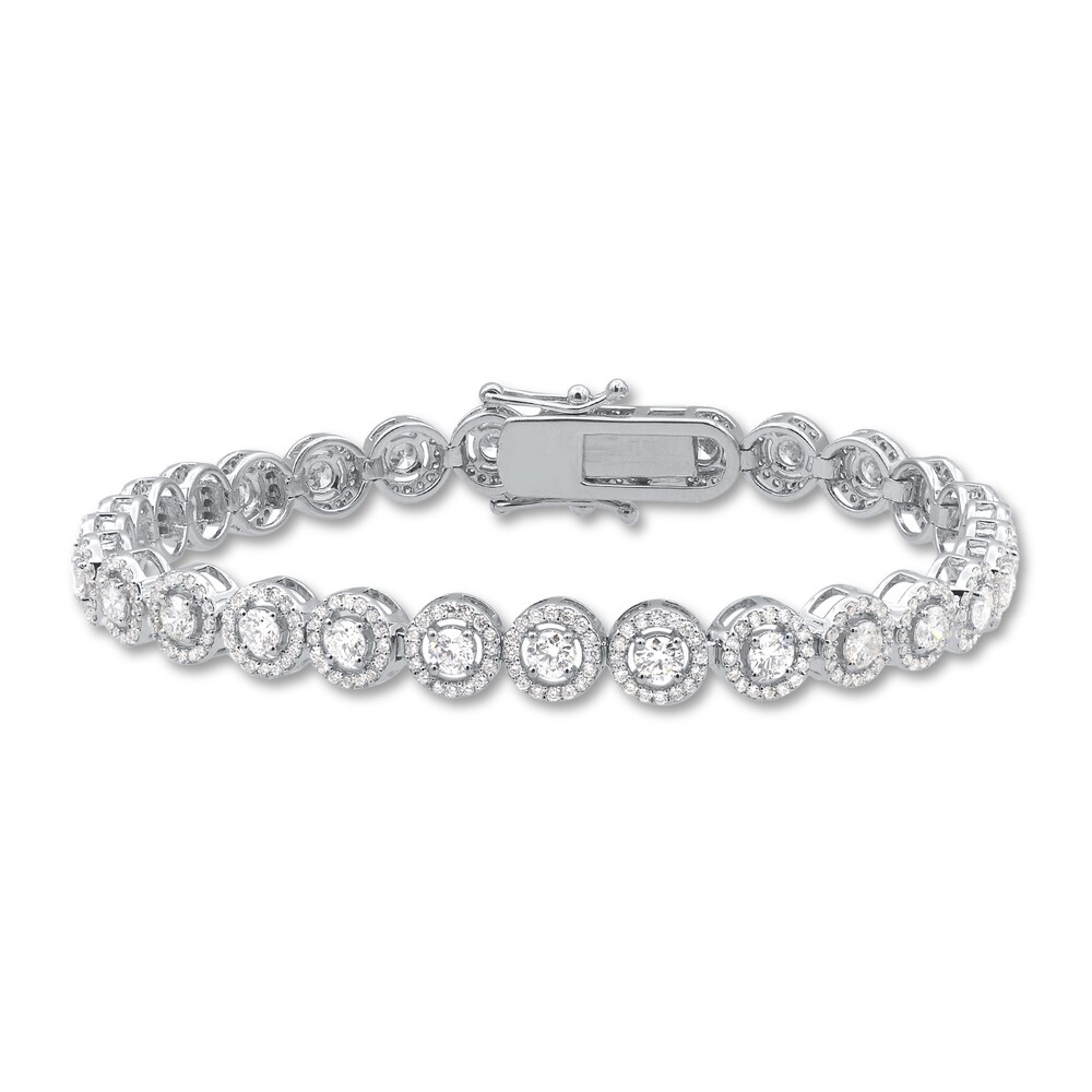 Diamond Tennis Bracelet 4 ct tw Round 14K White Gold FBgOAspy Diamond Tennis Bracelet 4 ct tw Round 14K White Gold FBgOAspy