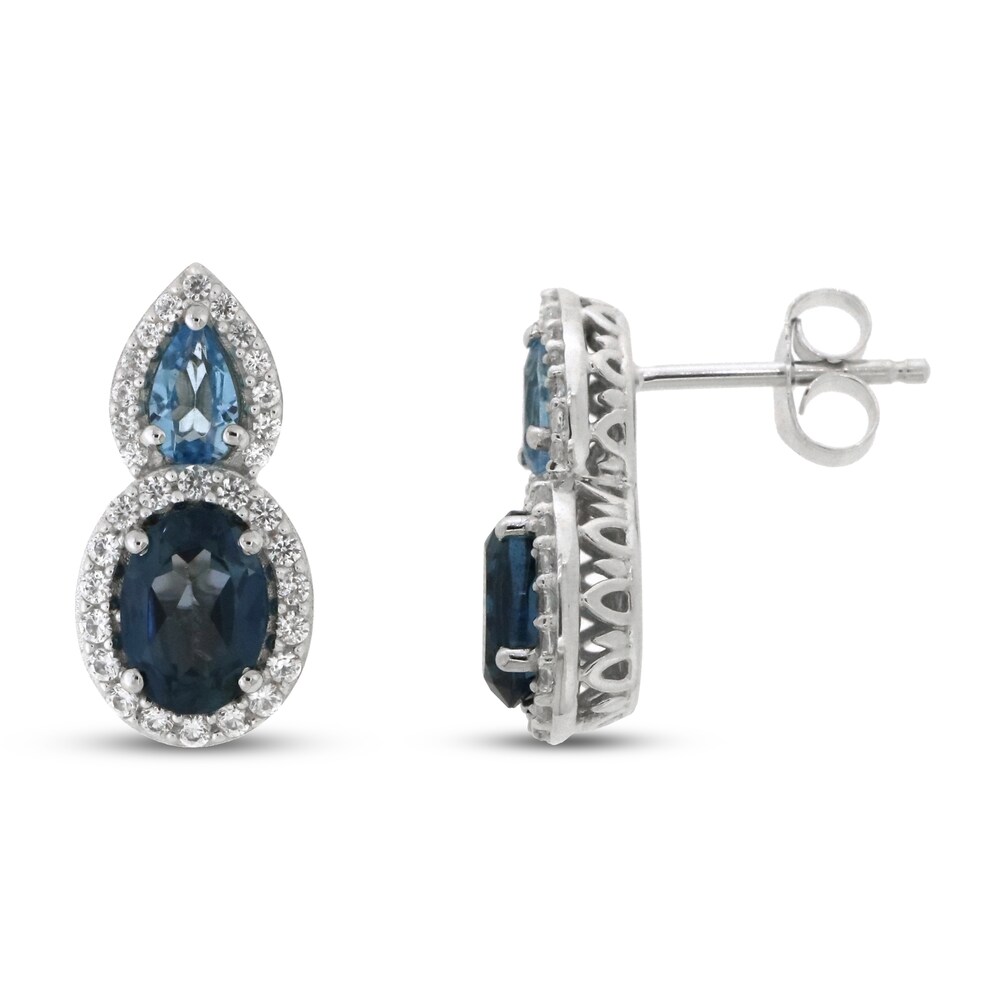 Natural Topaz Earrings 10K White Gold FmLPzazz Natural Topaz Earrings 10K White Gold FmLPzazz