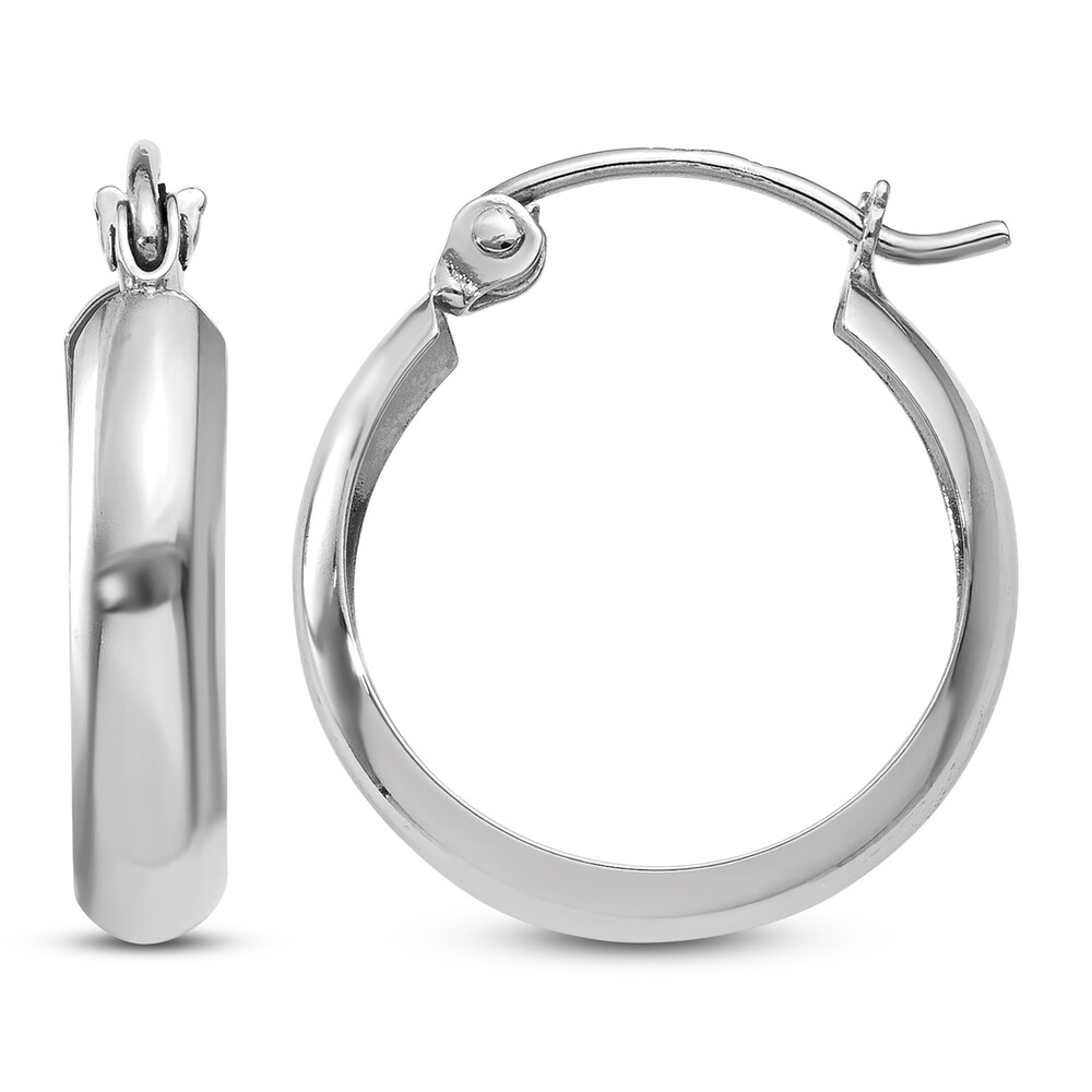 Hoop Earrings 14K White Gold FuqwUrse Hoop Earrings 14K White Gold FuqwUrse