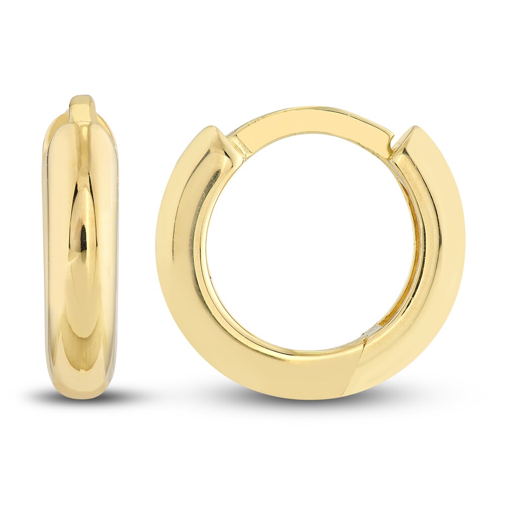 Polished Round Huggie Earrings 14K Yellow Gold 9.25mm G5HsxDn1 Polished Round Huggie Earrings 14K Yellow Gold 9.25mm G5HsxDn1
