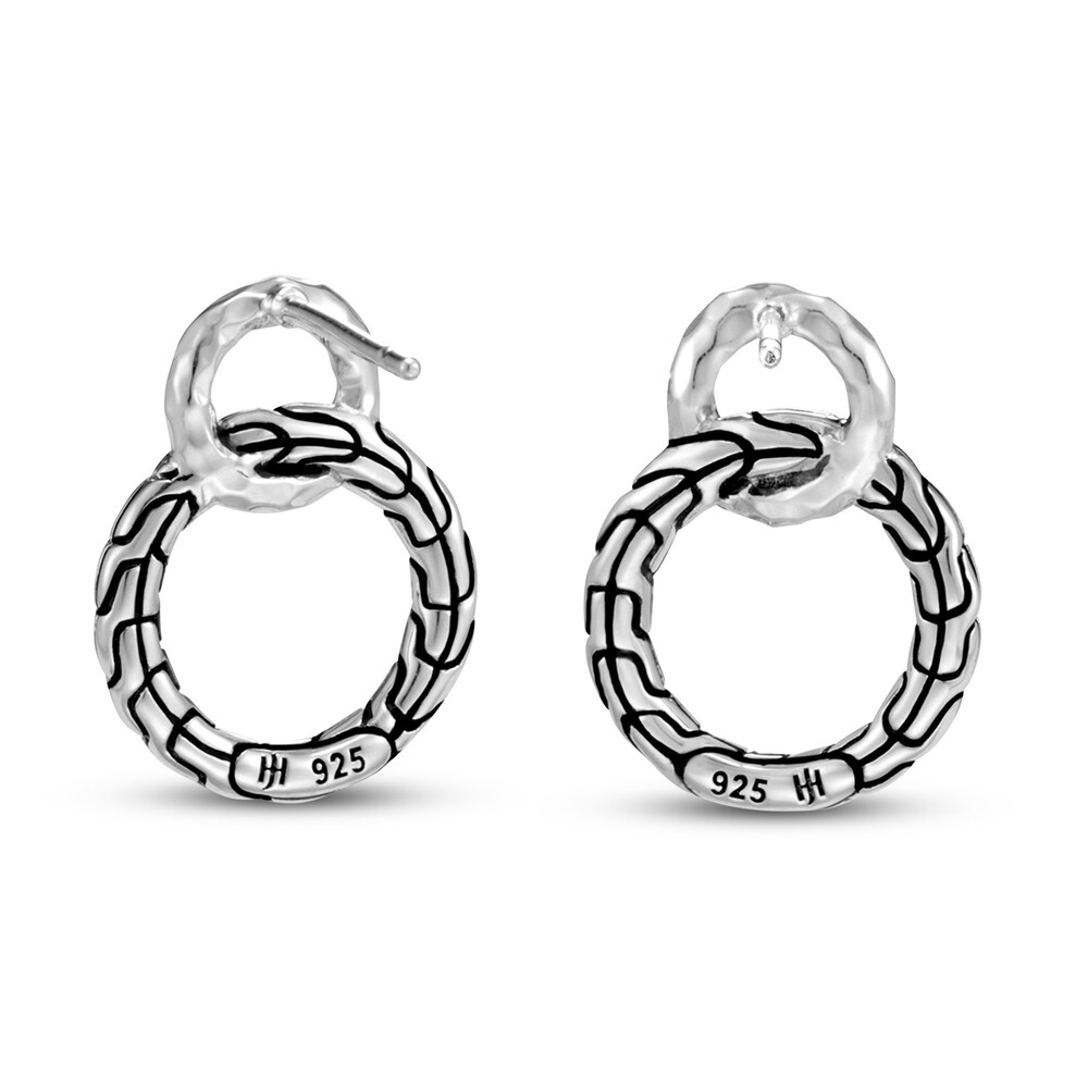John Hardy Classic Chain Hammered Interlink Earrings Sterling Silver G6O2Hbbs John Hardy Classic Chain Hammered Interlink Earrings Sterling Silver G6O2Hbbs