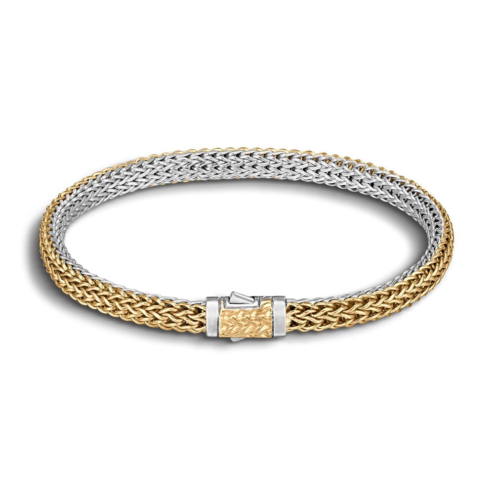 John Hardy Classic Chain 5MM Reversible Bracelet, Silver, 18K Gold, Medium GH7tjxLE John Hardy Classic Chain 5MM Reversible Bracelet, Silver, 18K Gold, Medium GH7tjxLE