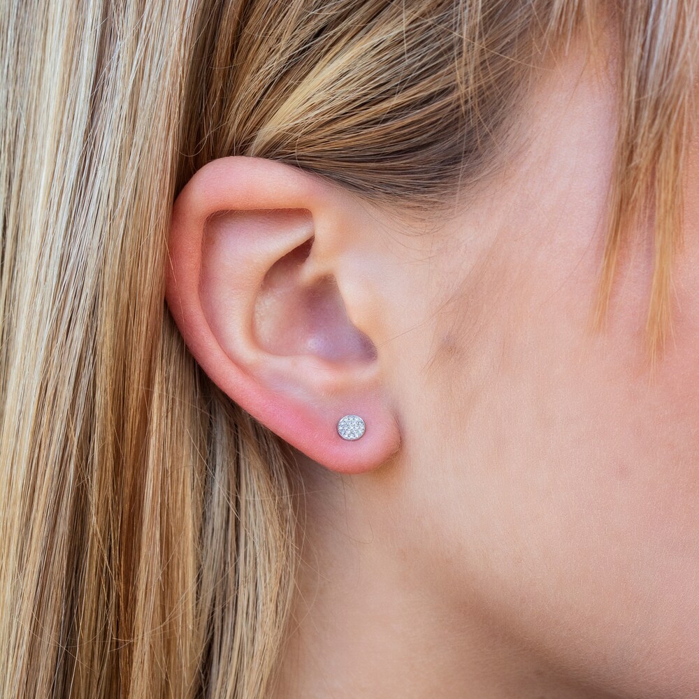 Shy Creation Stud Earrings 1/20 ct tw Diamonds 14K White Gold SC55001138 GHjKRPaa Shy Creation Stud Earrings 1/20 ct tw Diamonds 14K White Gold SC55001138 GHjKRPaa