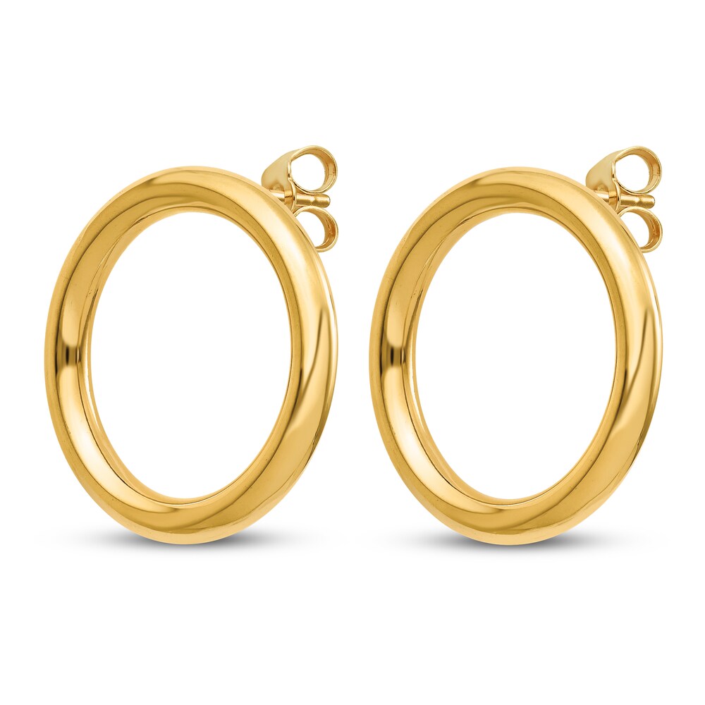 Circle Ring Stud Earrings 14K Yellow Gold GP936TzQ Circle Ring Stud Earrings 14K Yellow Gold GP936TzQ