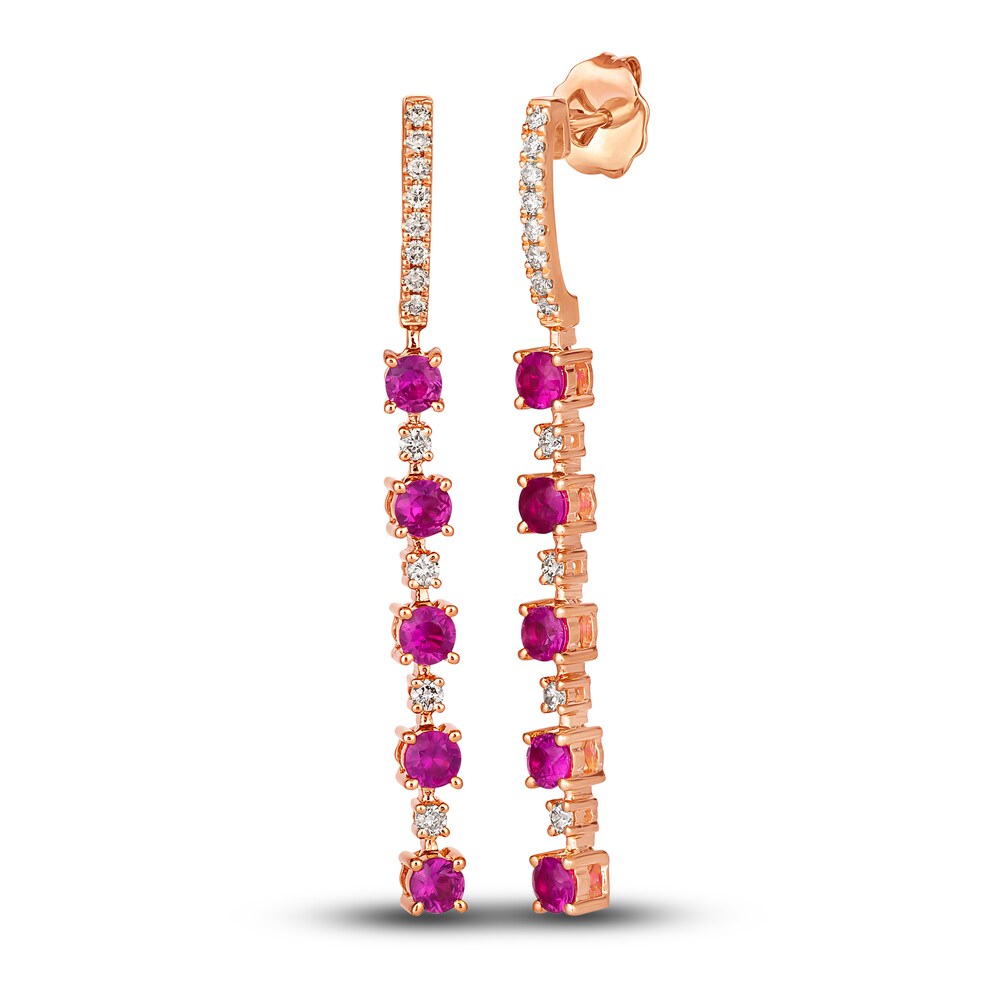 Le Vian Natural Ruby Earrings 1/4 ct tw Diamonds 14K Strawberry Gold GgaEjbcv Le Vian Natural Ruby Earrings 1/4 ct tw Diamonds 14K Strawberry Gold GgaEjbcv