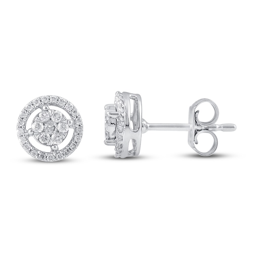 Diamond Stud Earrings 1/4 ct tw Round 10K White Gold GxOiJugs Diamond Stud Earrings 1/4 ct tw Round 10K White Gold GxOiJugs